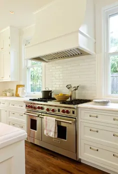 هودهای آشپزخانه سفید - انتقالی - آشپزخانه - معماران آن دکر