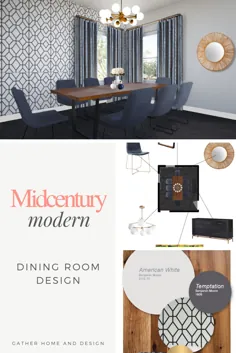 طراحی اتاق ناهار خوری مدرن کلاسیک Midcentury