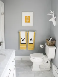 ایده های حمام کوچک زرد