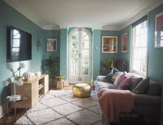 قبل و بعد: تزئین اتاق نشیمن من به رنگ آبی - فضای داخلی MELANIE LISSACK