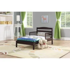 تخت کودک نوپای Orbelle Upholstered ، سفید و دارای ریل های تختخواب - Walmart.com