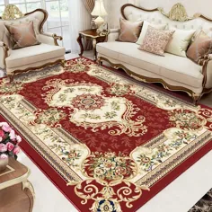 فرشهای اتاق نشیمن بزرگ سنتی - خانه ای گرم