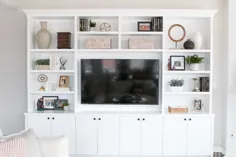 اتاق خانوادگی سفید + رژگونه در یک کانکس شهری |  The DIY Playbook