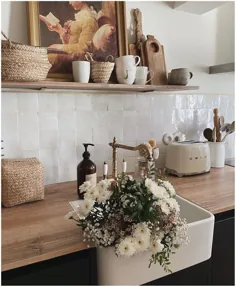 Küchenrückwand mit weißen Fliesen |  کارخانه موزاییک