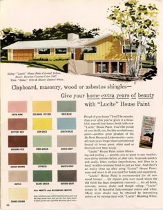 رنگ های خارجی برای 1960 خانه -