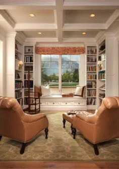 36 کتابخانه خانگی خارق العاده صندلی های پنجره را به نمایش می گذارد