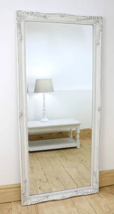 آینه ایزابلا Vintage White Shabby Chic تمام طول آنتیک آینه 66 "X 30" XL برای فروش آنلاین |  eBay