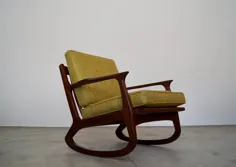 صندلی گهواره ای اتاق نشیمن مدرن دانمارکی در گردو |  اتسی