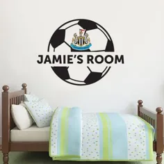 برچسب های دیواری رسمی و فوتبال و دارای سرگرمی - هدایای فوتبال اتاق خواب نیوکاسل - بازی زیبا