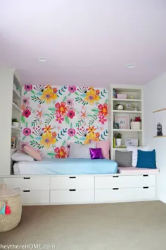 تختخواب DIY - ساخته شده در تختخواب با کشوها ، قفسه ها و گوشه خواندن