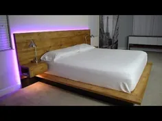 تختخواب سکوی DIY با پایه های شناور شب