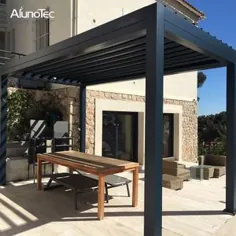 سایبان داغ موتوری برقی هتل Gazebo Pergola Canopy For Outdoor