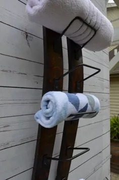 Wack Stave Towel Rack ساخته شده از نوشیدنی چوبی اصلاح شده |  اتسی