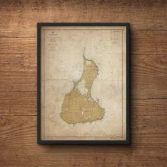 نقشه جزیره بلوک نقشه نقشه جزیره قدیمی بلوک نقشه رود آیلند |  اتسی