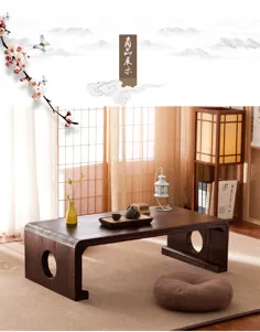 70.2 USD 46٪ تخفیف | مبلمان چوبی داخل سالن ژاپنی مبلمان سبک آسیایی چای قهوه نشیمن میز نشیمن مستطیل 60 * 40 سانتی متر میز کف تاتامی HW08 | میزهای قهوه |  - AliExpress