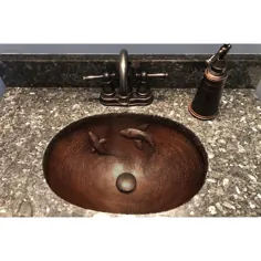 سینک ظرفشویی حمام زیر انداز بیضی شکل فلزی