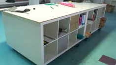 PANYL’s Giant، Movable IKEA Expedit Worktable Hack