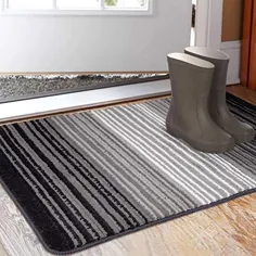 درب داخلی Aoonby 23 "x 35" ، تشک کف درب جلو جاذب ، پشتی لاستیکی ورودی فرش درب بدون لغزش در داخل فرش خاکگیر لجن فرش ، نوار چسب قابل شستشو با مشخصات کم