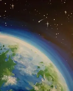 نقاشی کره زمین از فضا