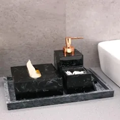Gamela - سینی ذخیره سازی حمام با بافت مرمر