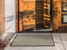 تشک ورودی ضد استاتیک casa pura |  حصیر درب جلو داخلی و خارجی |  فرش ورودی برای خانه و تجارت |  بژ |  16 "x 30"
