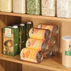 mDesign ظرف کنسرو مواد غذایی کنسرو آشپزخانه سازمان دهنده ذخیره سازی ، 2 بسته - پاک