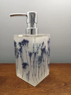 پخش کننده صابون گلهای آبی |  اتسی