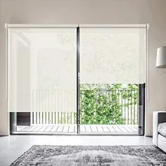 سایه های پنجره خورشیدی ZY Blinds ، 20 "W x 36" H سفید ، ارتقا دهنده فیلتر نور محافظت در برابر اشعه ماورا UV بنفش سایه های غلتکی حلقه سیم ضد آب برای ویندوز ، درب فرانسه ، درب کشویی