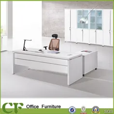 میز مدیریت مدرن چوبی دفتر سفید رنگ منحصر به فرد