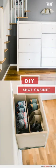 کابینت کفش DIY - خانه تبدیل به خانه