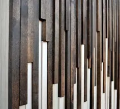 دیوار بزرگ چوبی ، دیوار هنر ، هنر چوبی روستایی ، مجسمه سازی چوب ، نصب دیوار ، هنر سه بعدی - 36x36