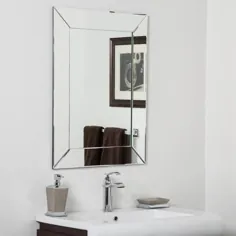 آینه حمام بدون قاب مستطیل نقره ای 23.6 دکور سرزمین عجایب Lowes.com