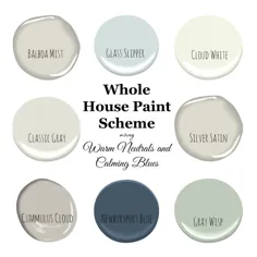 My Home Paint Colors: Wars Neutrals و Calues ​​Blues - اره ناخن و رنگ