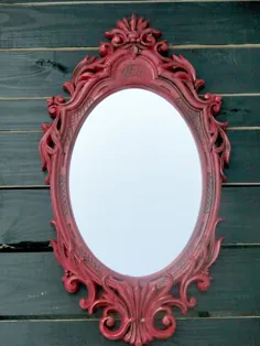 آینه بزرگ آراسته Vintage آینه دیوار هالیوود |  اتسی