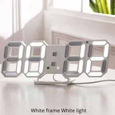 ساعت دیواری LED بزرگ مدرن برای اتاق نشیمن - سفید A
