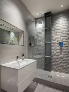 ایده کاشی حمام - کاشی های سه بعدی را برای افزودن بافت به حمام خود نصب کنید
