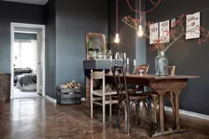 یک آپارتمان سوئدی ، دو روش مختلف برای انجام رنگ خاکستری