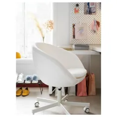 SKRUVSTA Ysane سفید ، صندلی گردان - IKEA