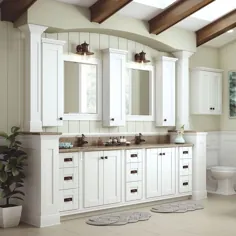 MasterBath Stirling 30 اینچ W x 21.5 اینچ D x 33.5 اینچ کابینت حمام حمام فقط با کشوهایی در سمت راست با رنگ سفید-EBR30-SWHT - انبار خانه