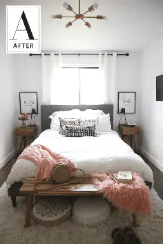 قبل و بعد: یک اتاق خواب دنج و کمترین