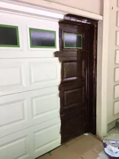 Garage Door DIY Makeover - فایبرگلاس سفید تا چوب