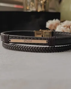 دستبند پلاک طلا