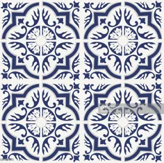 الگوی کاشی های پرتغالی آبی - وکتور Azulejos ، فضای داخلی مد ...