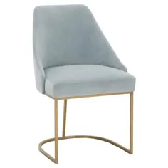 صندلی کناری روتختی روتختی طلای آبی طلای براق Patricia - مجموعه ای از 2 عدد
