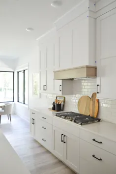 آشپزخانه مدرن خانه سفید و سیاه