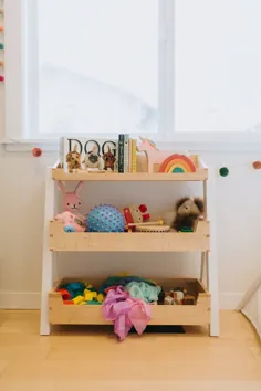 محل نگهداری اسباب بازی کودکان - قفسه کتاب مدرن اواسط قرن