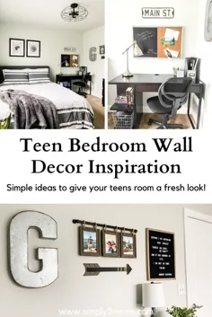 ایده های ساده برای تزیین دیوار اتاق خواب پسر نوجوان |  Simply2moms