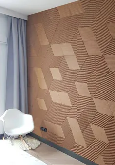 Trójwymiarowe panele ścienne korkowe، panele akustyczne 3D oraz dekoracyjne na ścianę |  چوب پنبه