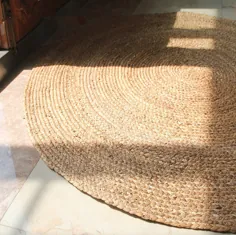قالیچه فرش دستباف علف دریایی دستبافت گرد فرش طبیعی علف دریایی |  اتسی