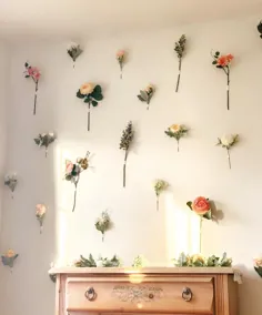 آموزش دیوار گل های DIY